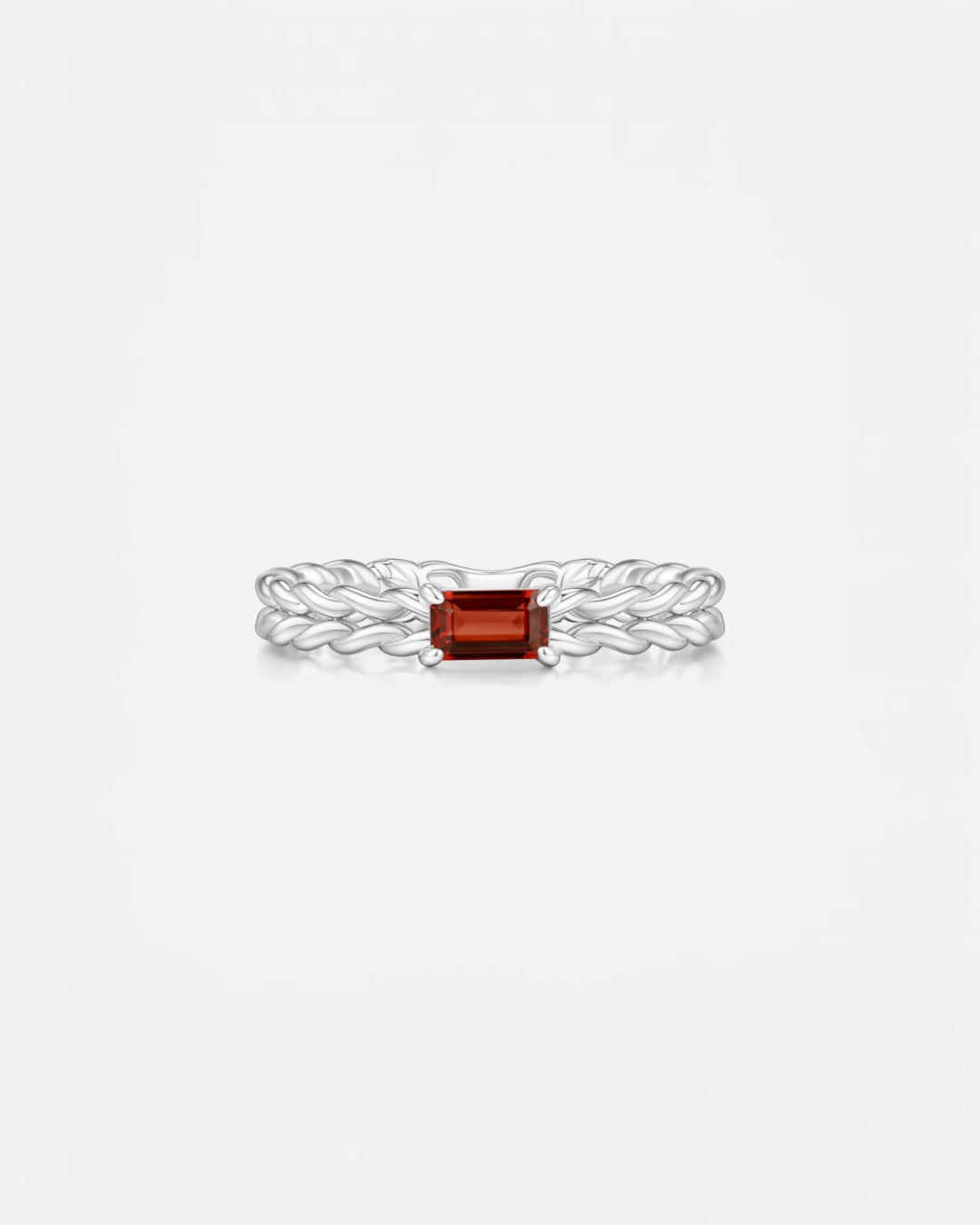 KNIT Garnet Ring