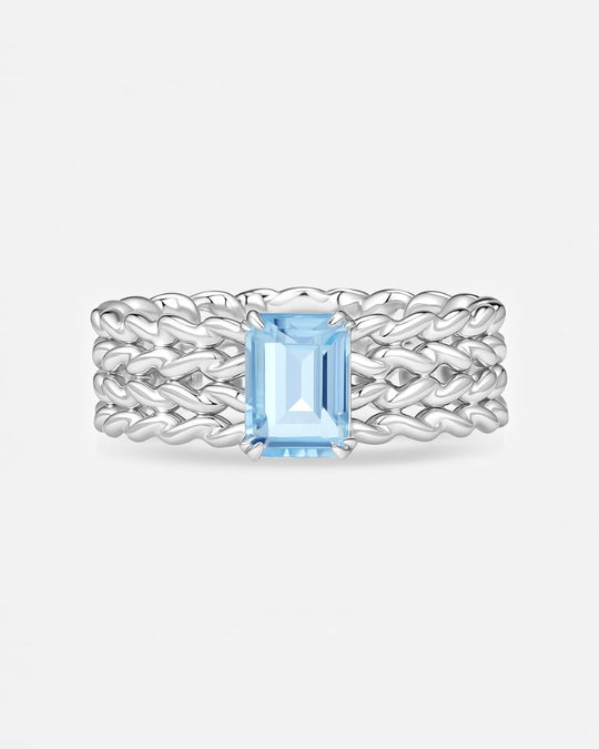 KNIT Blue Topaz Ring