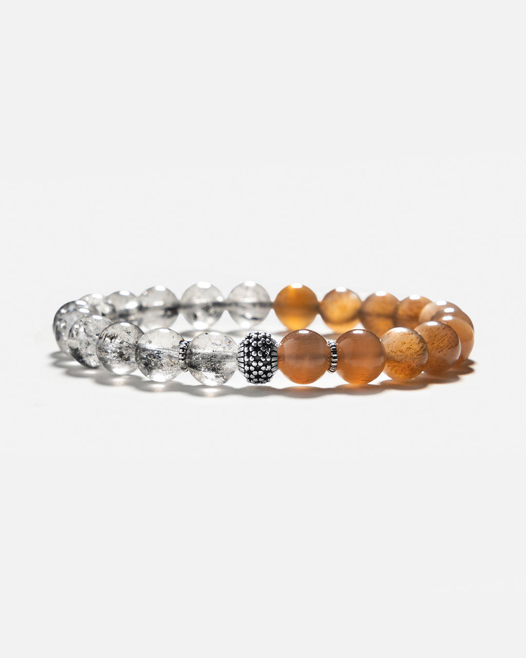 Herkimer Diamond & Black Sunstone Bracelet