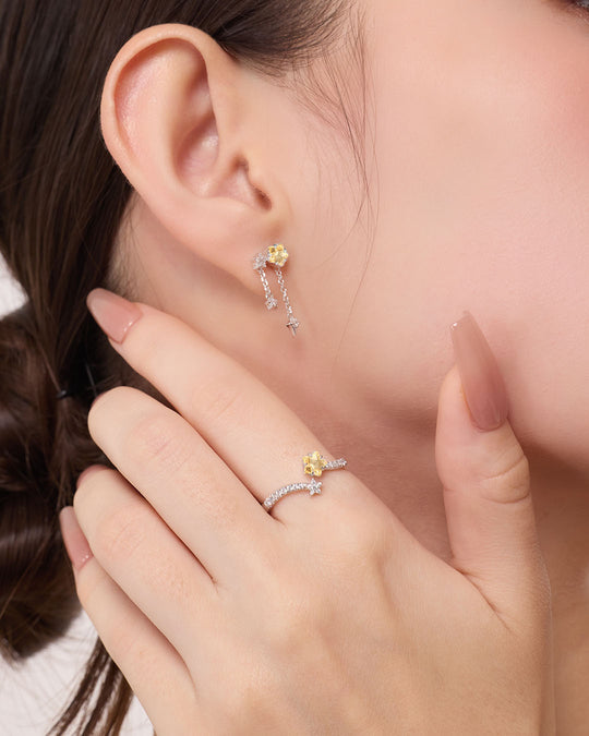 THE STAR Citrine S925 Earrings