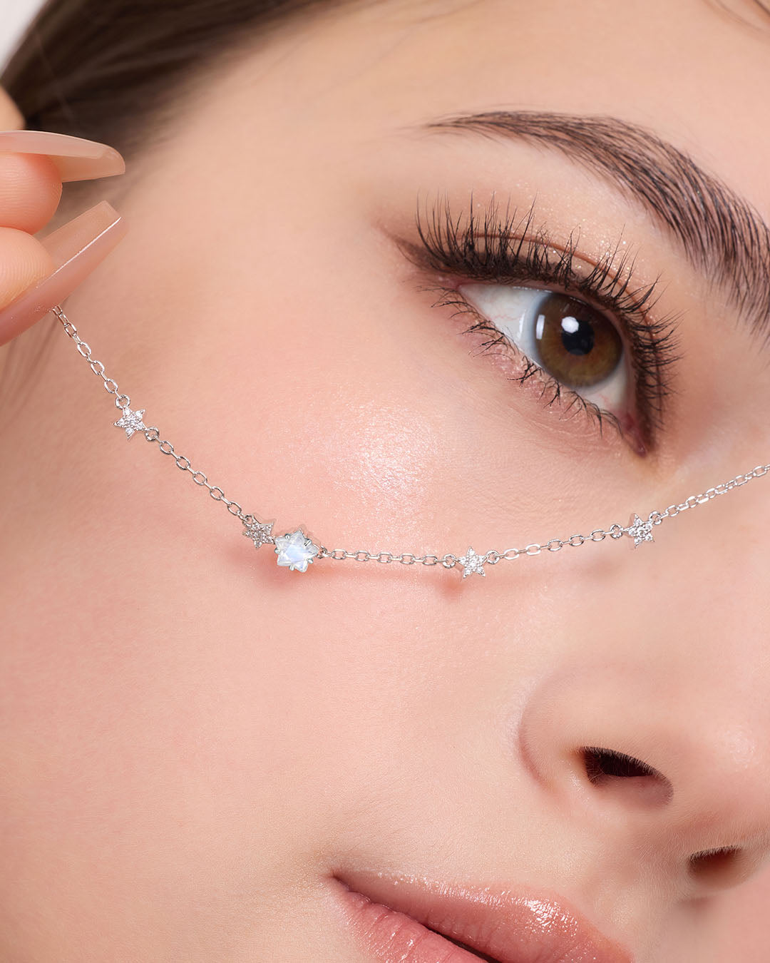 THE STAR 星星月亮石925銀手鏈