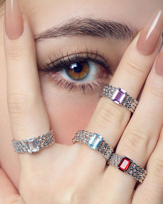 KNIT 紫水晶戒指