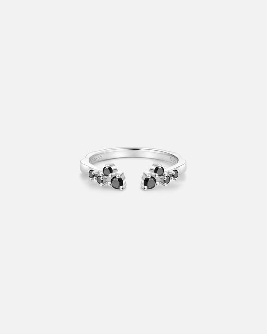 Black Spinel Open Ring