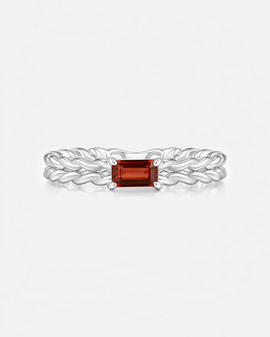 KNIT Garnet Ring