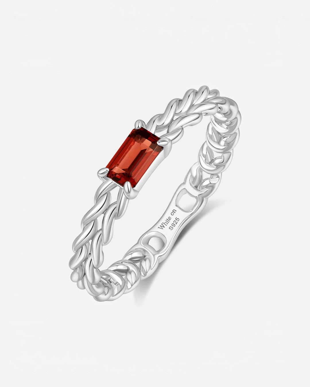 KNIT Garnet Ring