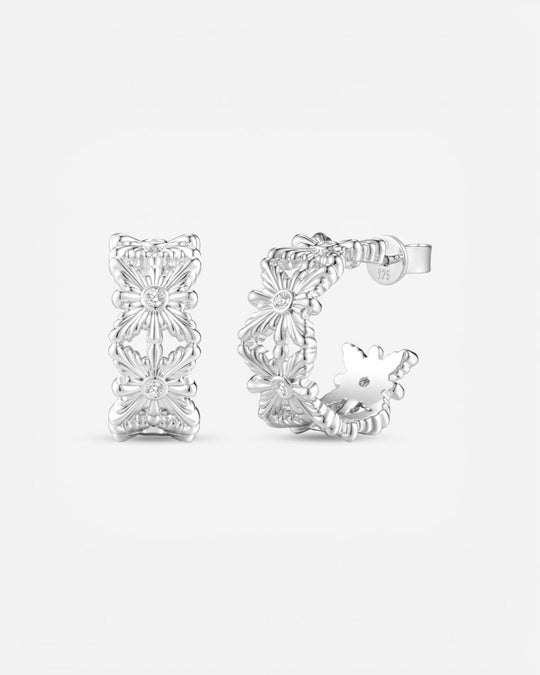 BLOOM Iris Diamond Hoop Earrings