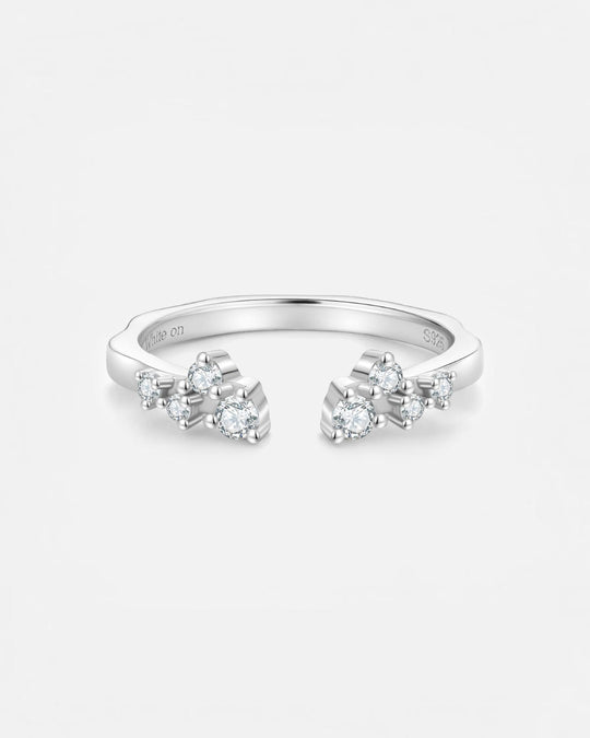 White Topaz Open Ring