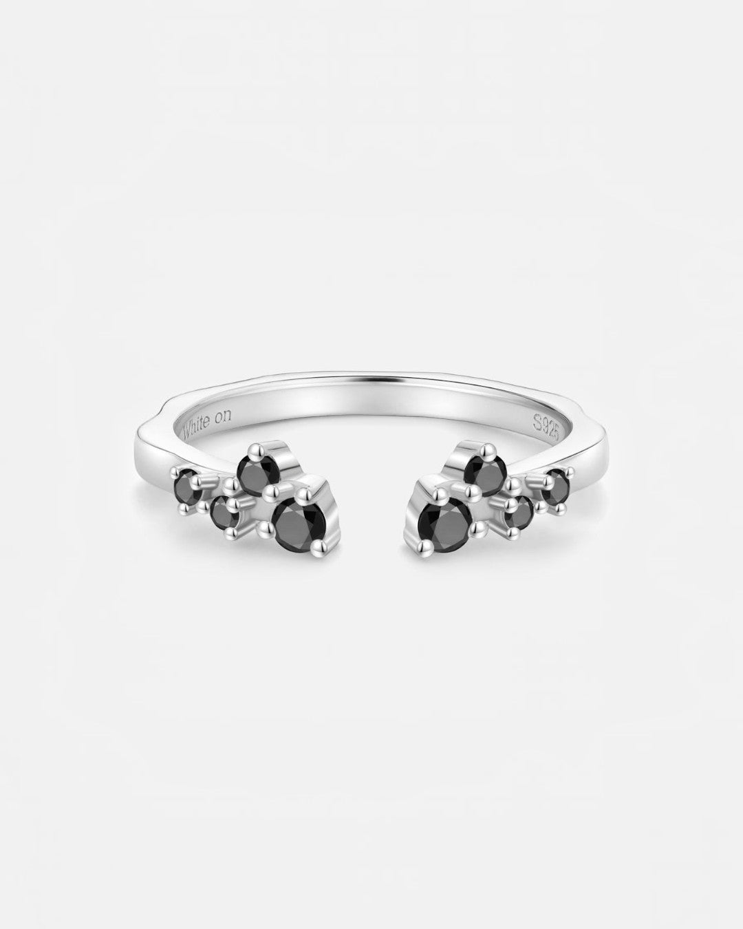 Black Spinel Open Ring