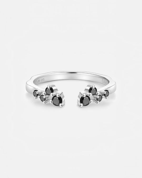 Black Spinel Open Ring