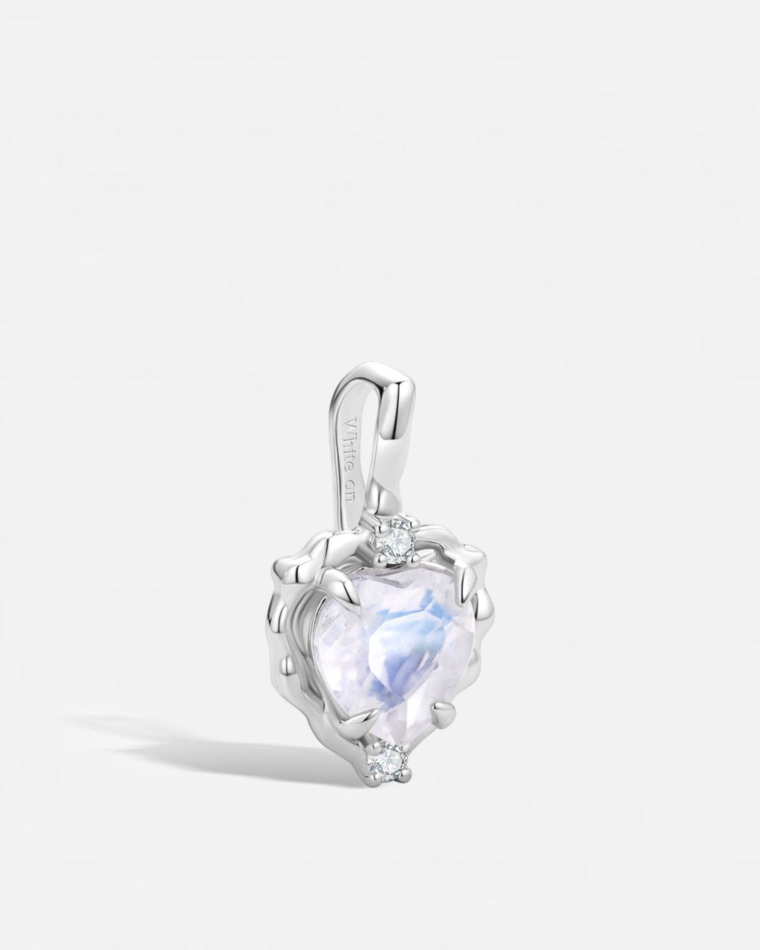 Wavy Heart Moonstone Pendant