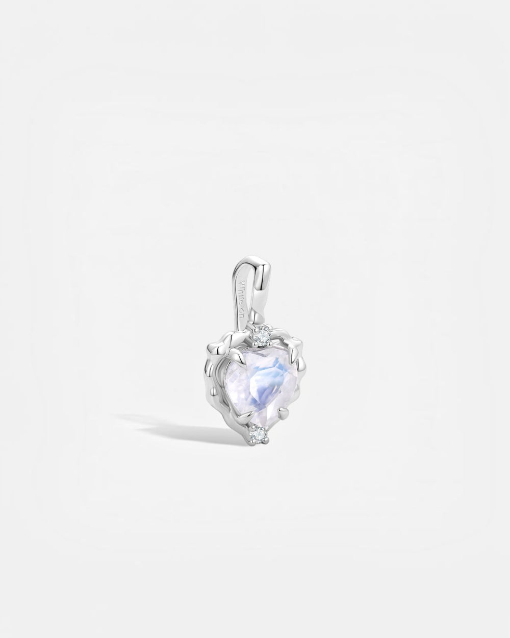 Wavy Heart Moonstone Pendant