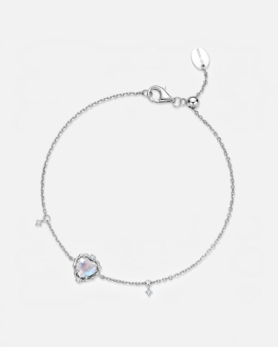 Wavy Heart Moonstone Bracelet
