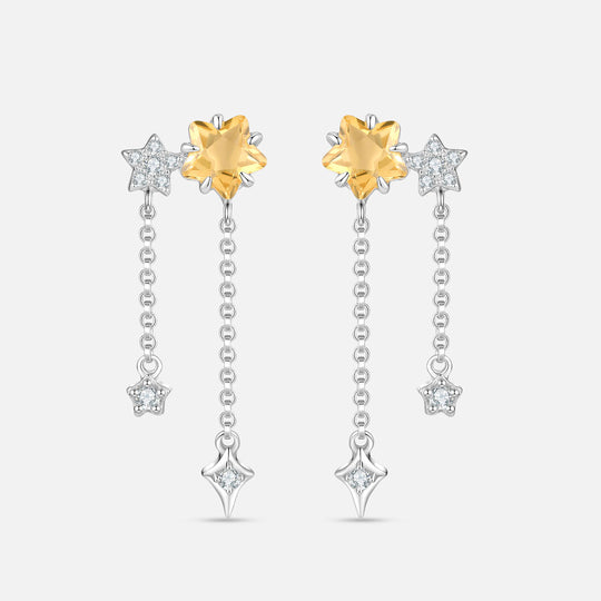 THE STAR Citrine S925 Earrings