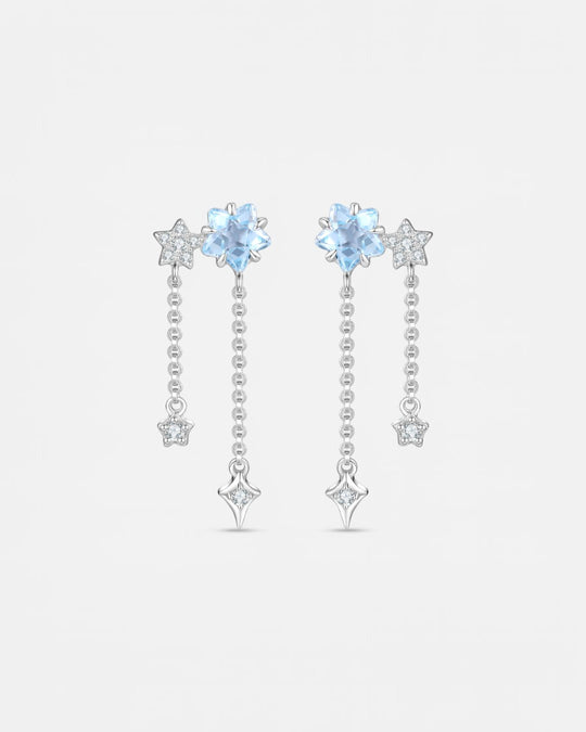 THE STAR Blue Topaz Earrings