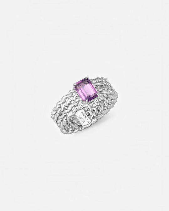 KNIT Amethyst Ring