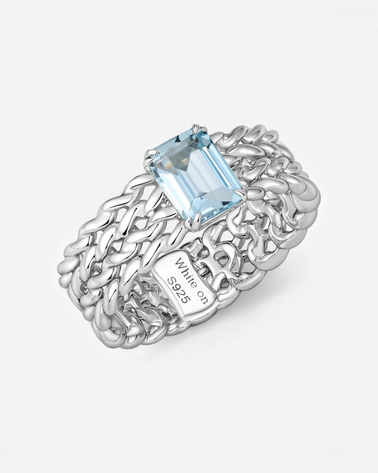 KNIT Blue Topaz Ring