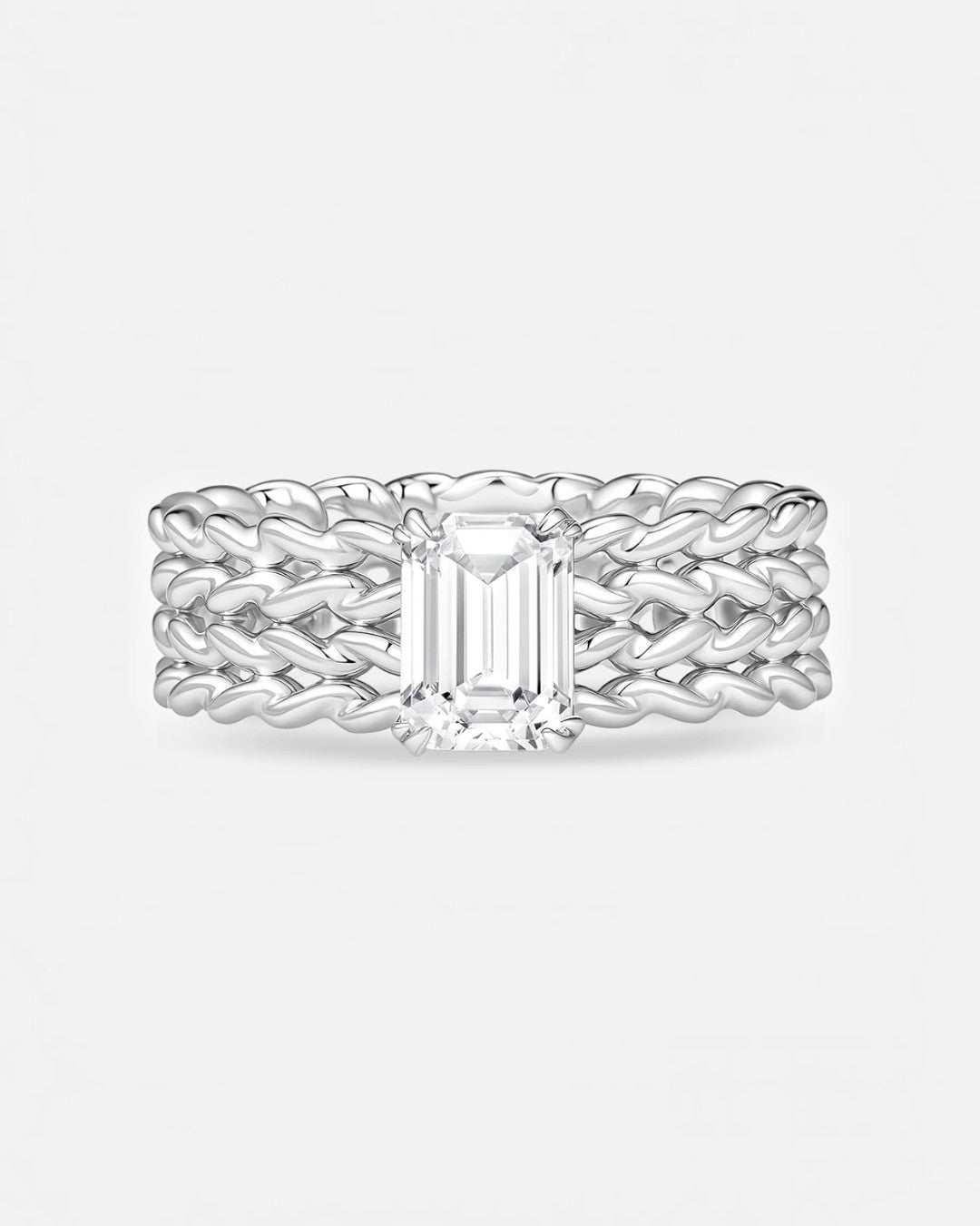 KNIT White Topaz Ring