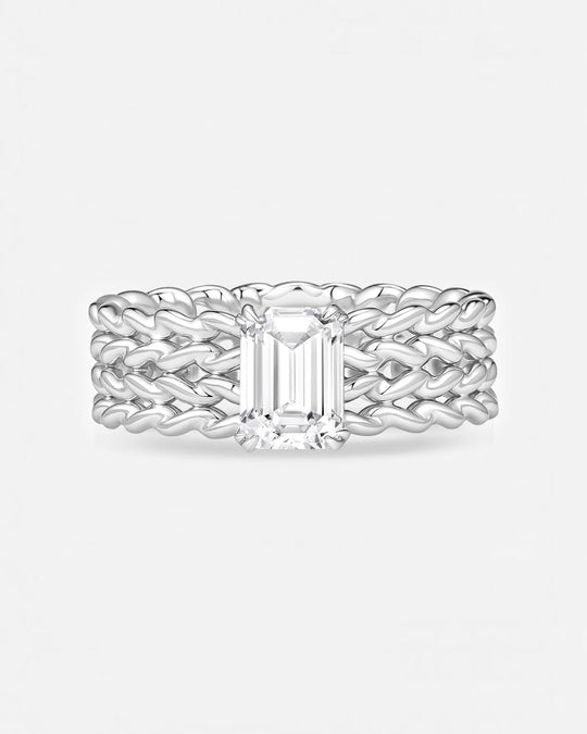 KNIT White Topaz Ring