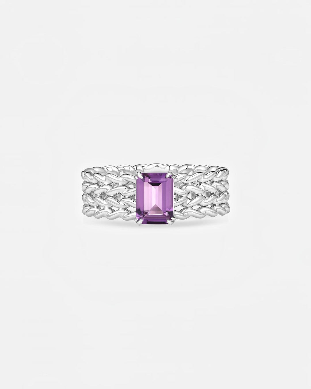KNIT Amethyst Ring
