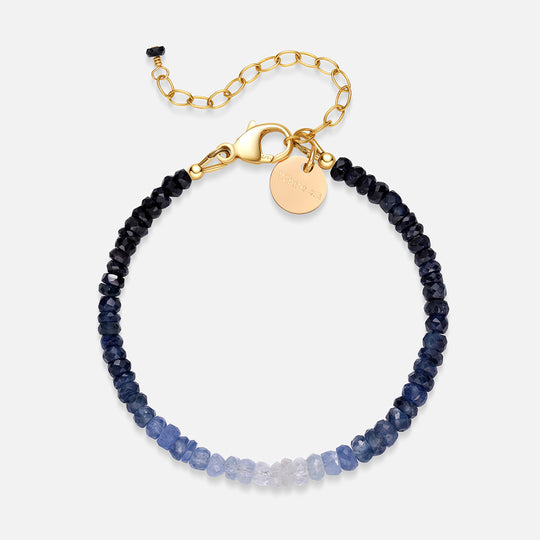 Graduated Sapphire 14KGF Bracelet