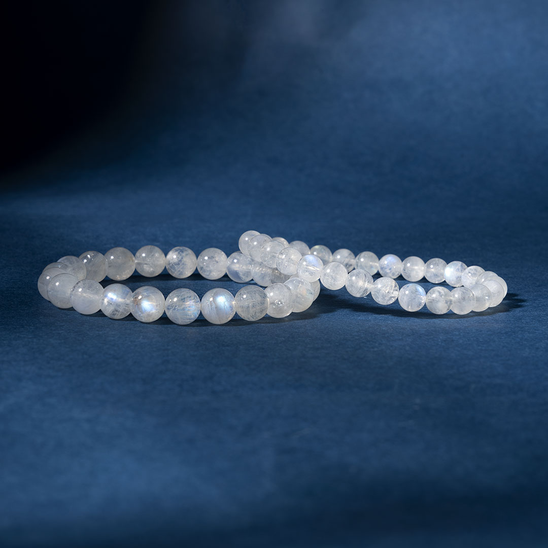 Indian blue moonstone crystal bracelet
