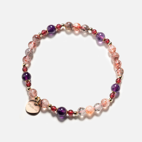 超級七石榴石14K包金手鏈