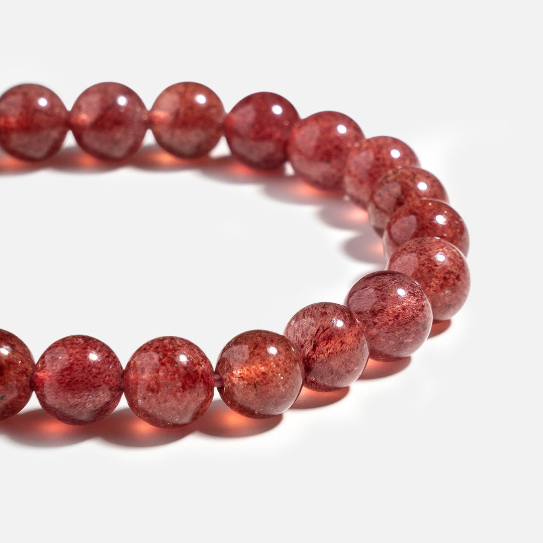 鴿血紅草莓晶手鏈