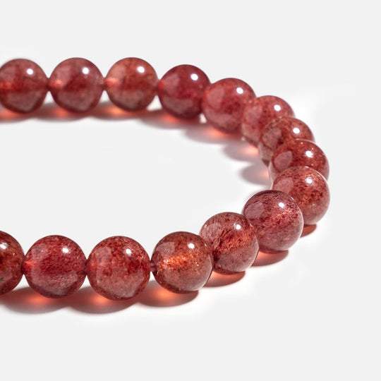 鴿血紅草莓晶手鏈