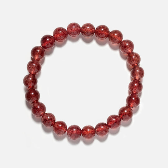 鴿血紅草莓晶手鏈