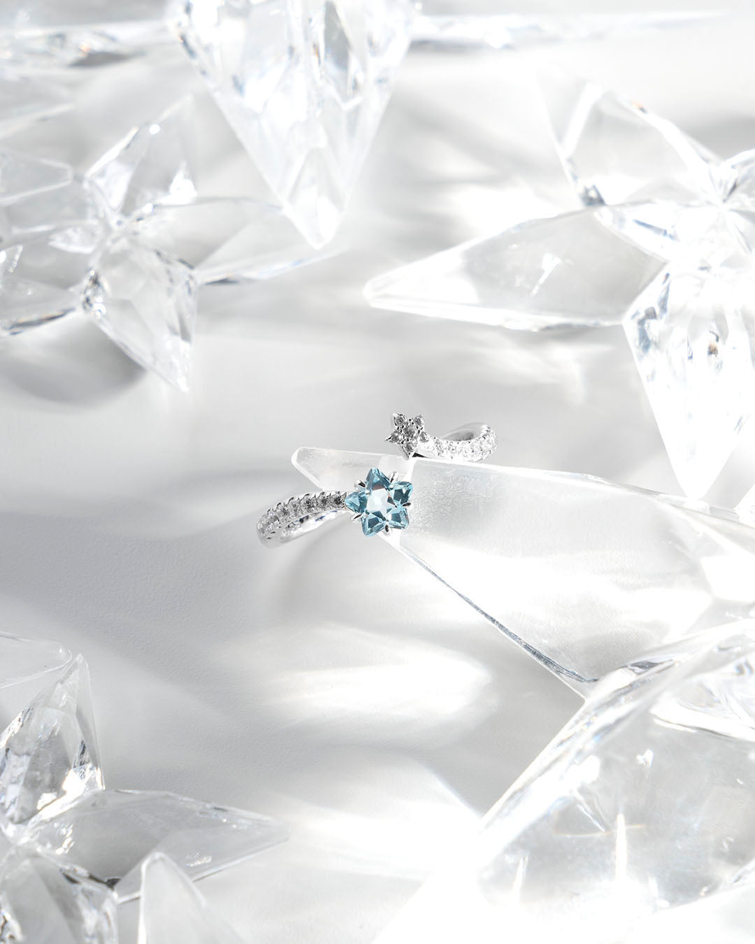 THE STAR 星星藍托帕石925銀開口戒指