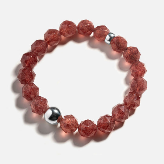 星鑽草莓晶925銀手鏈