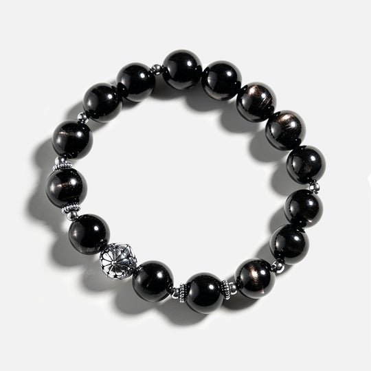 金運石925銀水晶手鏈