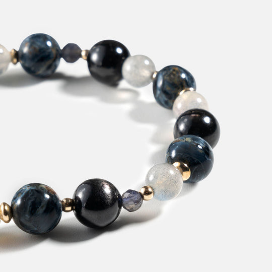 彼得石金運石拉長石14K包金手鏈