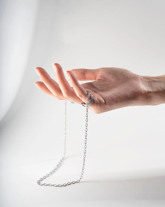 麻花925銀粗項鏈