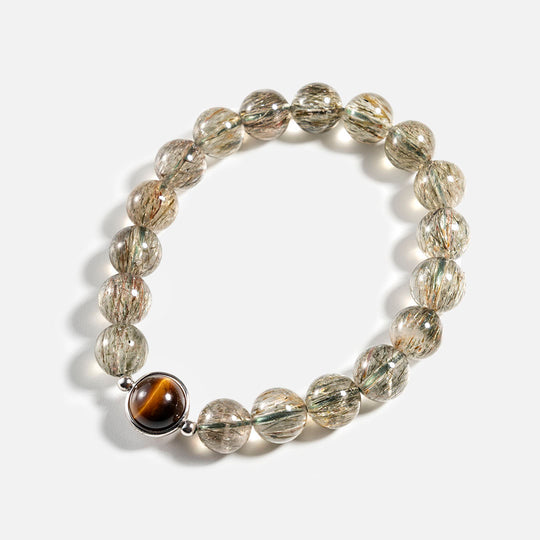 綠髮碧璽925銀水晶手鏈