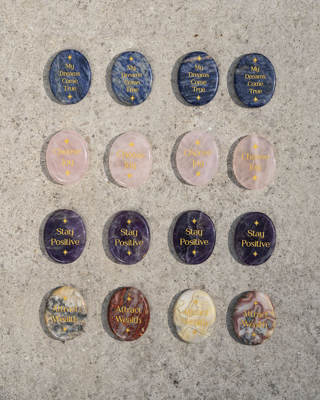 贈品 | White on 肯定語能量石套裝