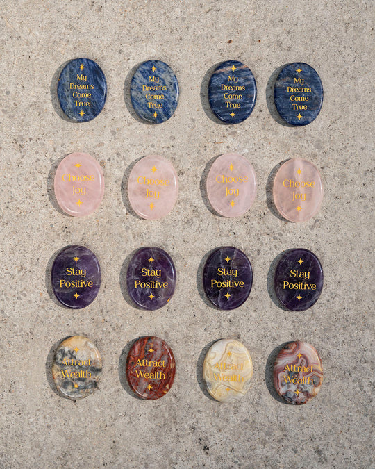 贈品 | White on 肯定語能量石套裝