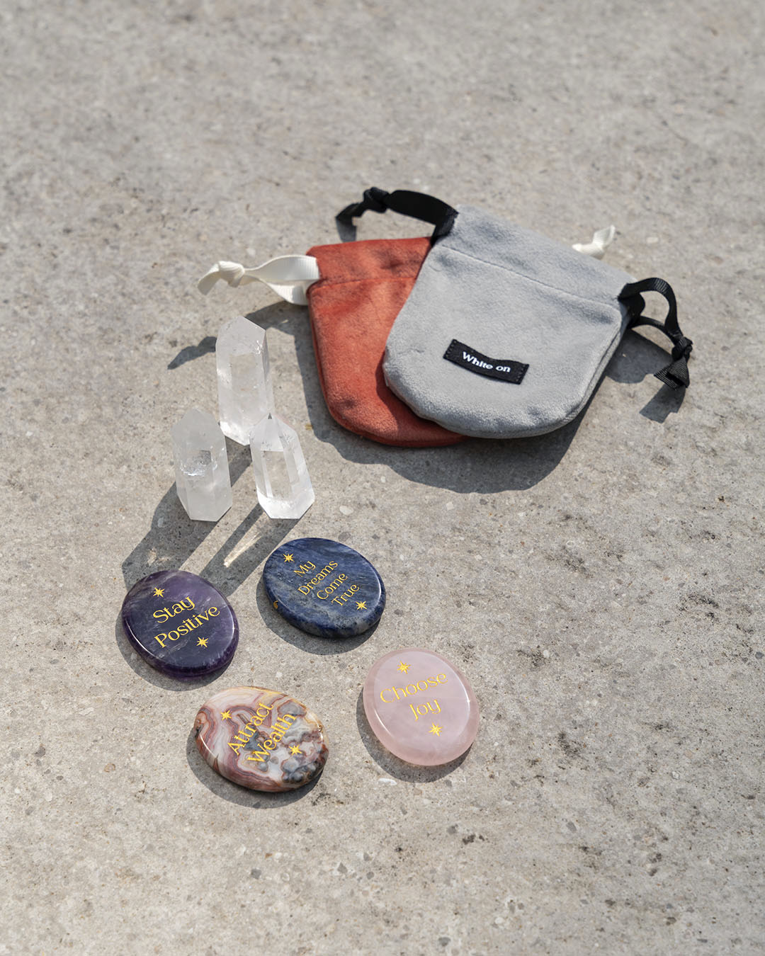 贈品 | White on 肯定語能量石套裝