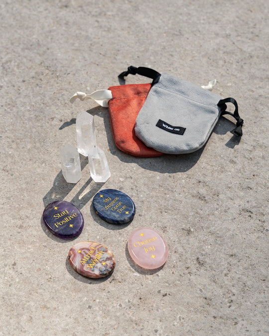 贈品 | White on 肯定語能量石套裝