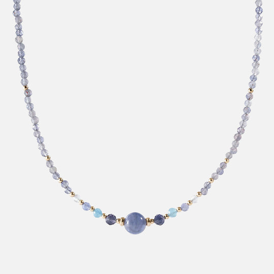 堇青石坦桑石項圈頸鏈