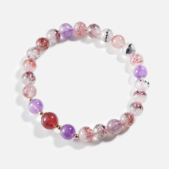 超級七14K包金水晶手鏈