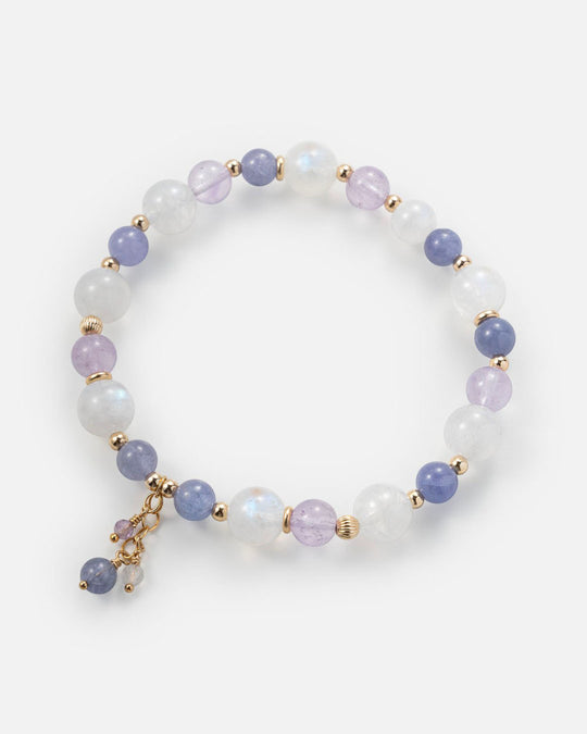 Moonstone, Tanzanite & Amethyst Bracelet