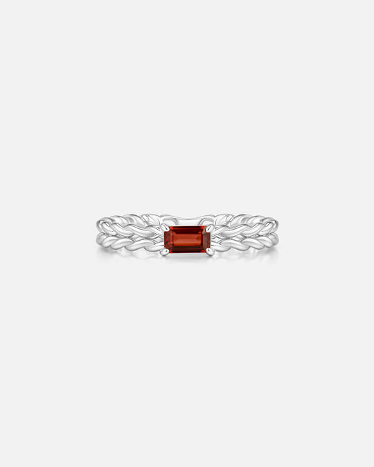 KNIT Garnet Ring