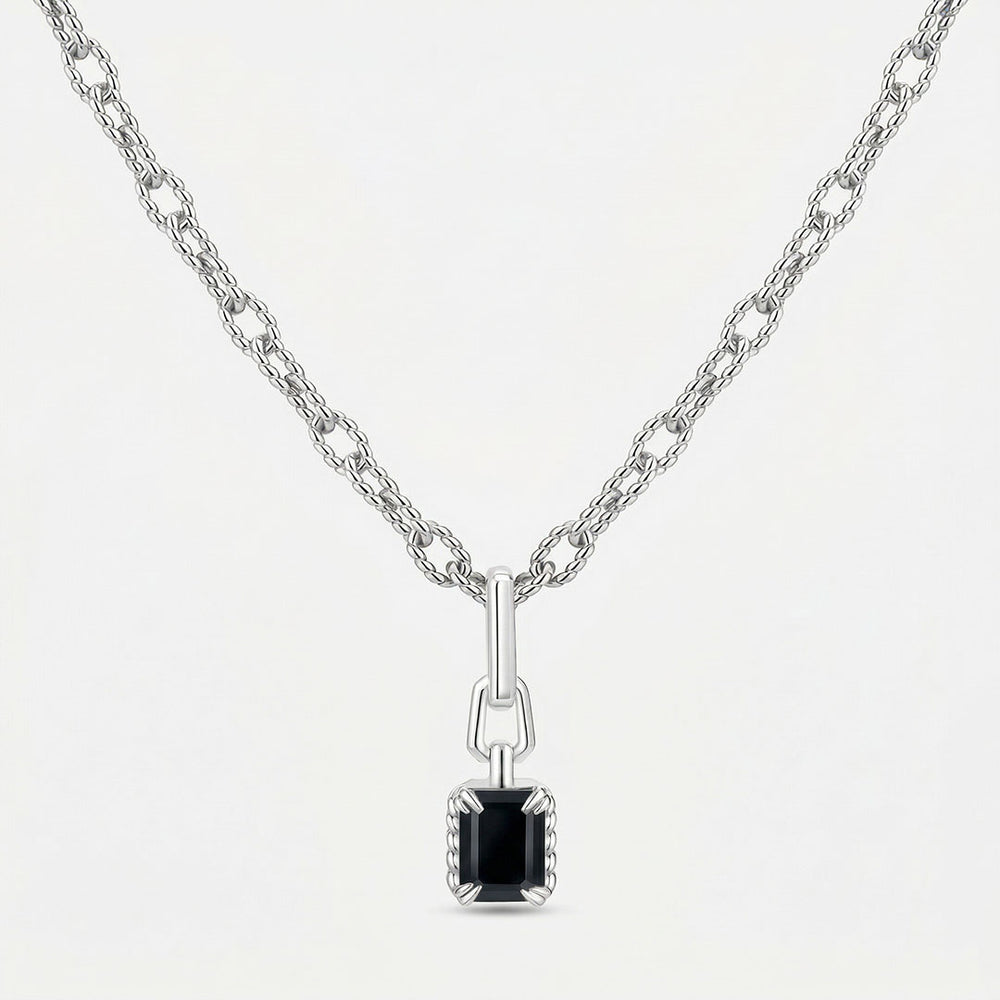 KNIT黑瑪瑙925銀吊墜