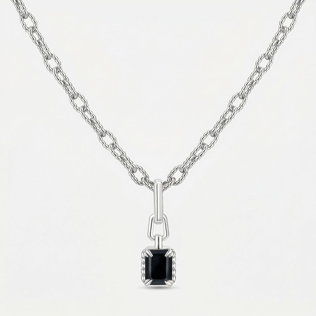 黑瑪瑙吊墜 | White on