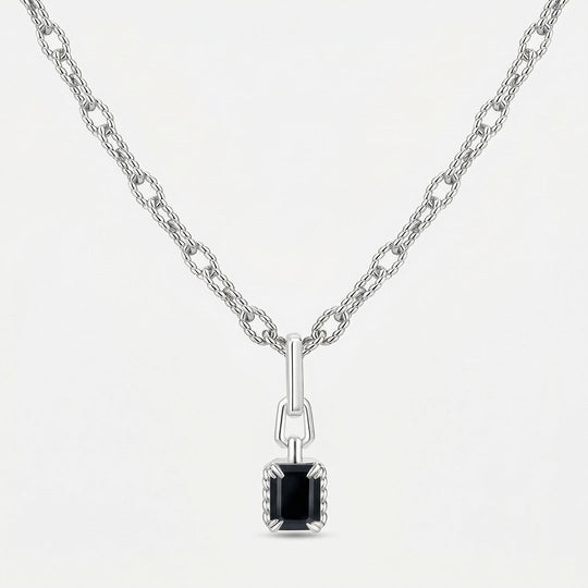 黑瑪瑙吊墜 | White on