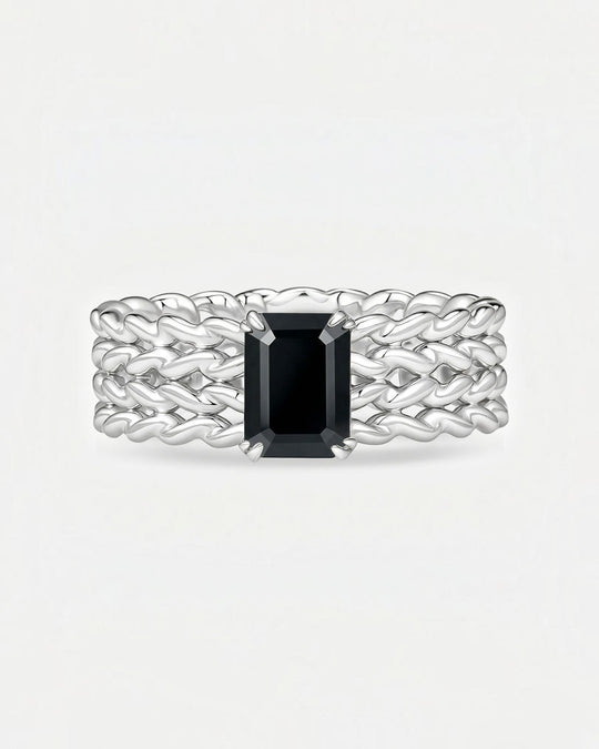 KNIT Black Onyx Ring