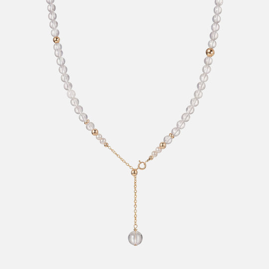 白水晶珍珠頸鏈