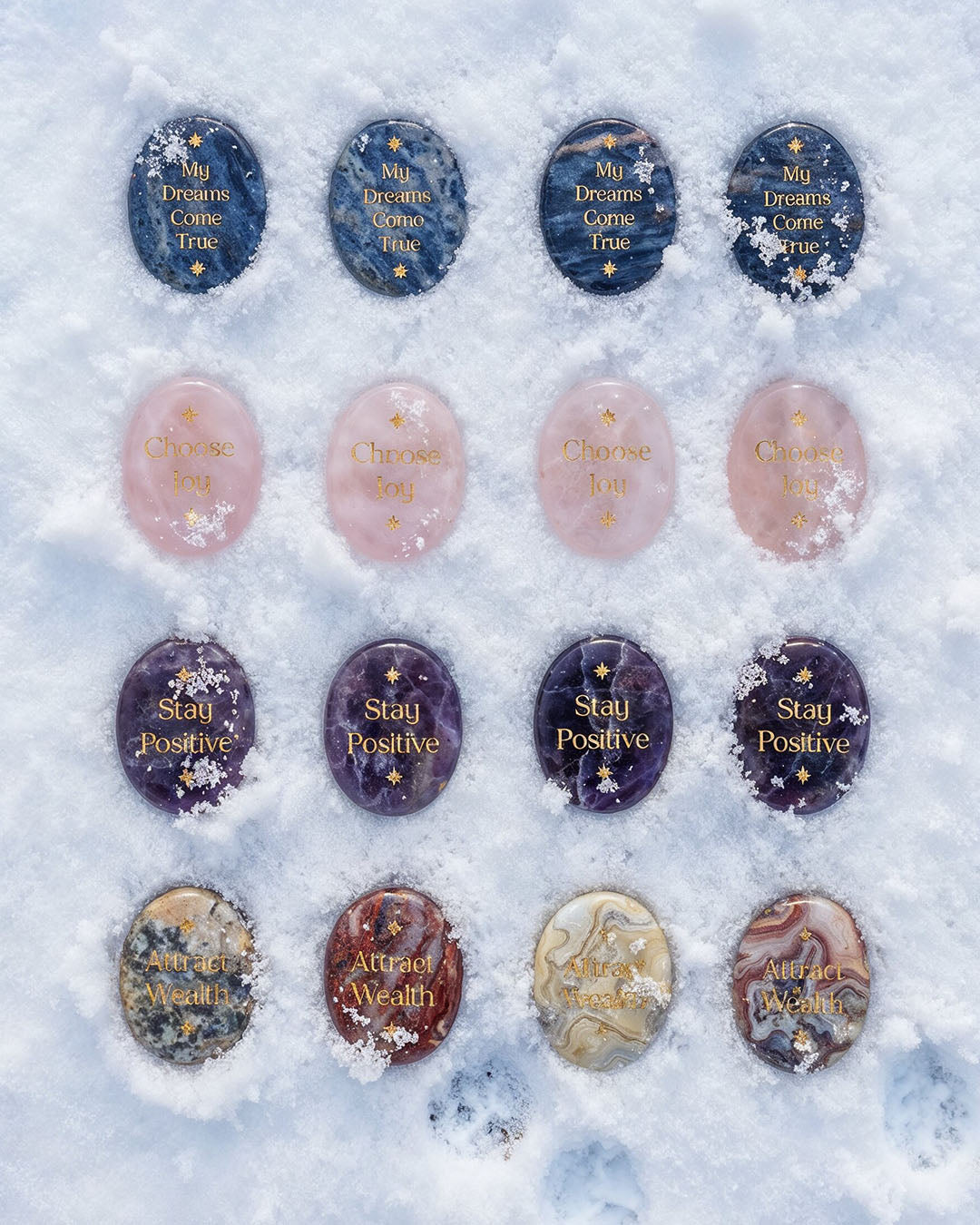 贈品 | White on 肯定語能量石套裝