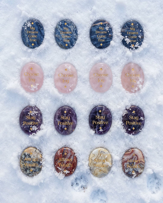 贈品 | White on 肯定語能量石套裝